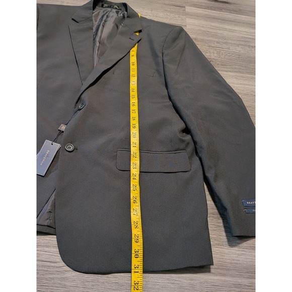 NWT Braveman Men's Dark Gray Classic Fit Double Vent Sports Coat Size 46R - Picture 7 of 10